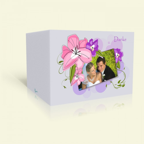 Danksagungskarte Hochzeit Zarte Pastellblüten