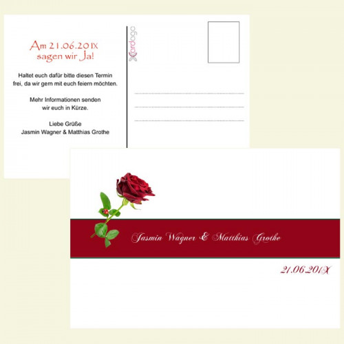 Save-the-Date-Karte-rote-rose