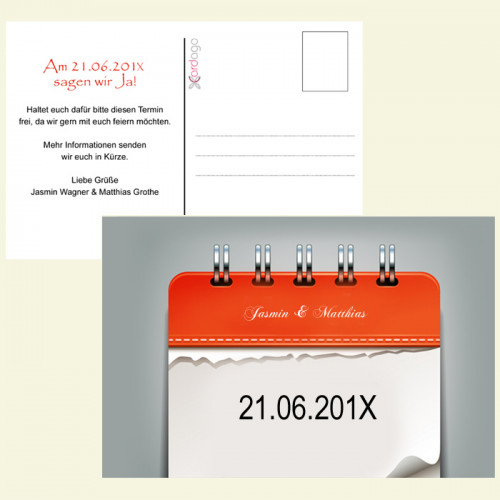 Save the Date  - Kalenderblätter